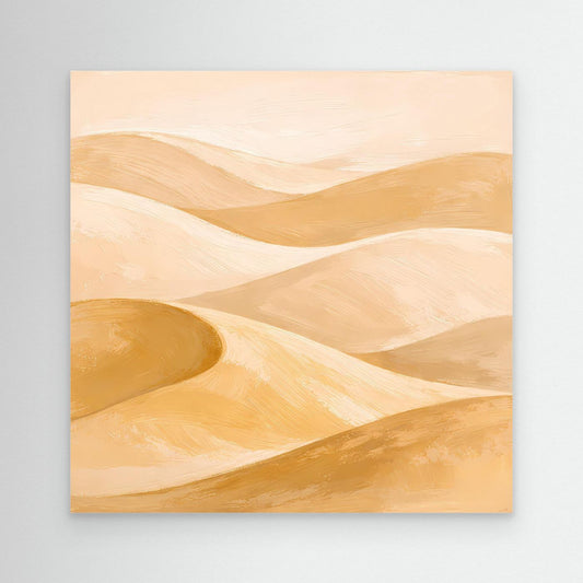 Leinwand Sanfte Wüstendünen im Abendlicht | Abstraktes Sahara Wandbild