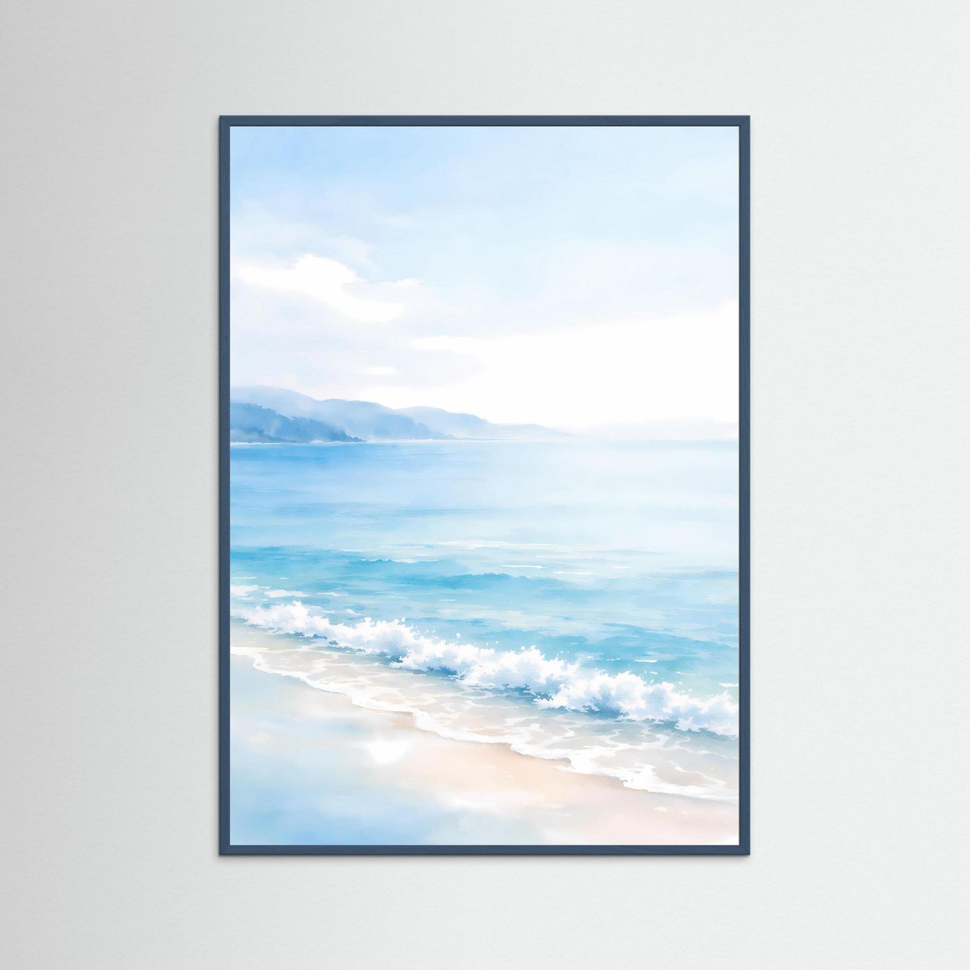 Poster Mediterrane Küste im Morgenlicht | Minimalistisches Meer Wandbild