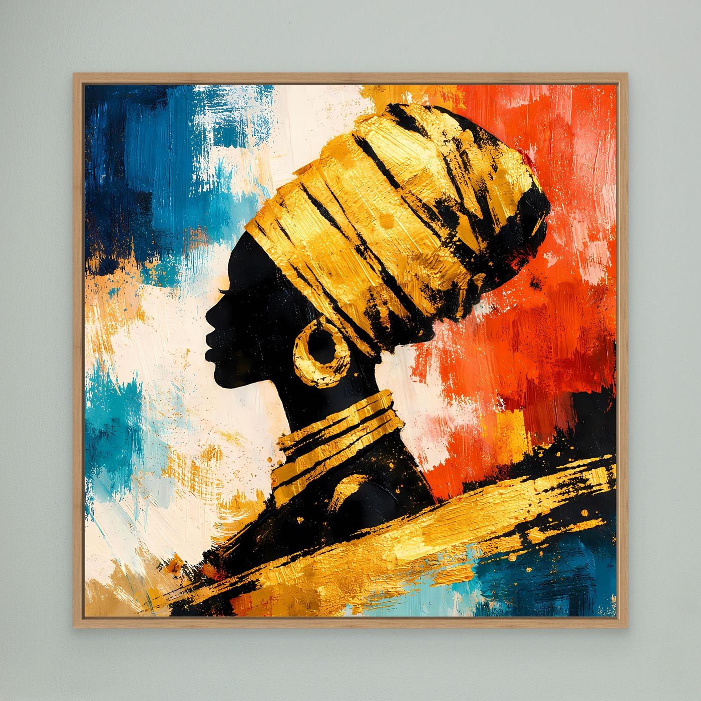 Leinwand Stolze Eleganz | Afrikanische Schönheit Modernes Wandbild