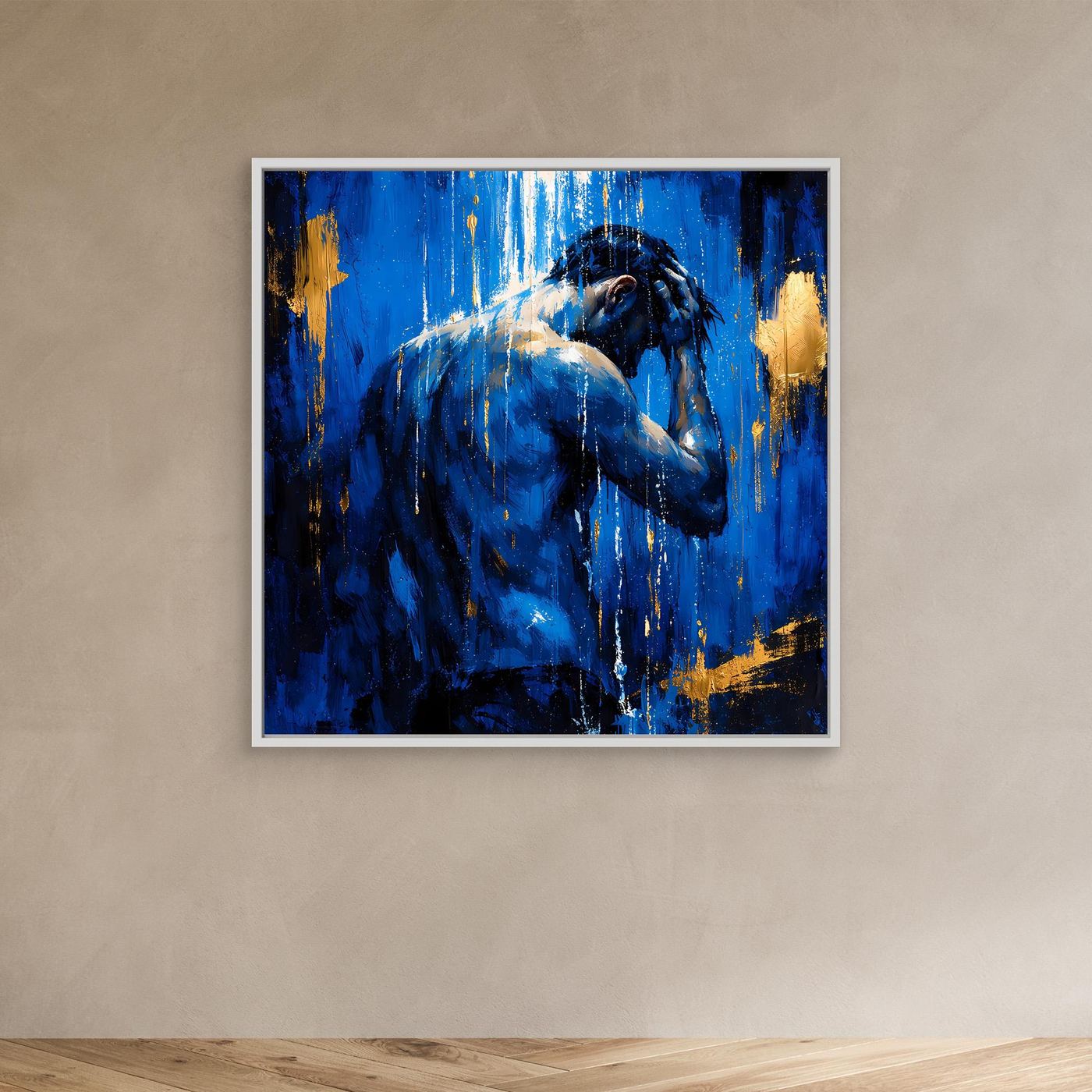 Leinwand Erfrischung unter der Dusche | Modernes Abstraktes Wellness Wandbild