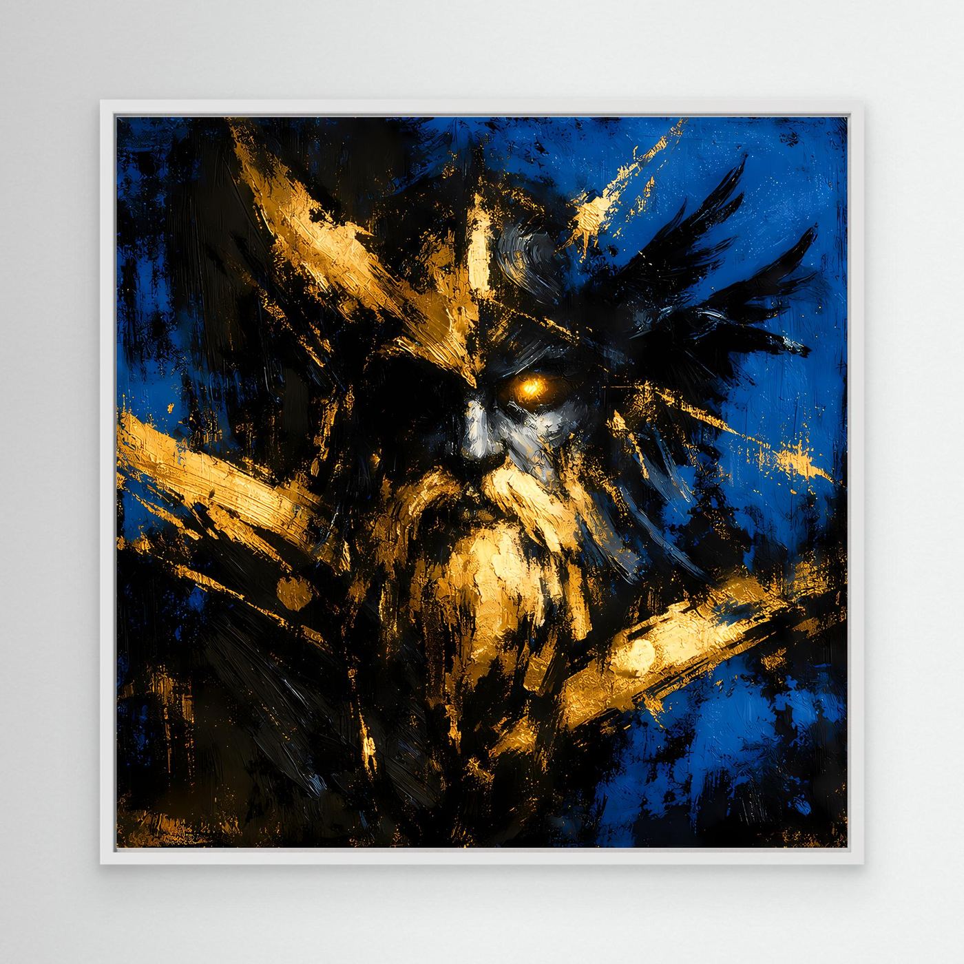Leinwand Mythischer Nordischer Gott Odin | Abstraktes Wikinger Wandbild