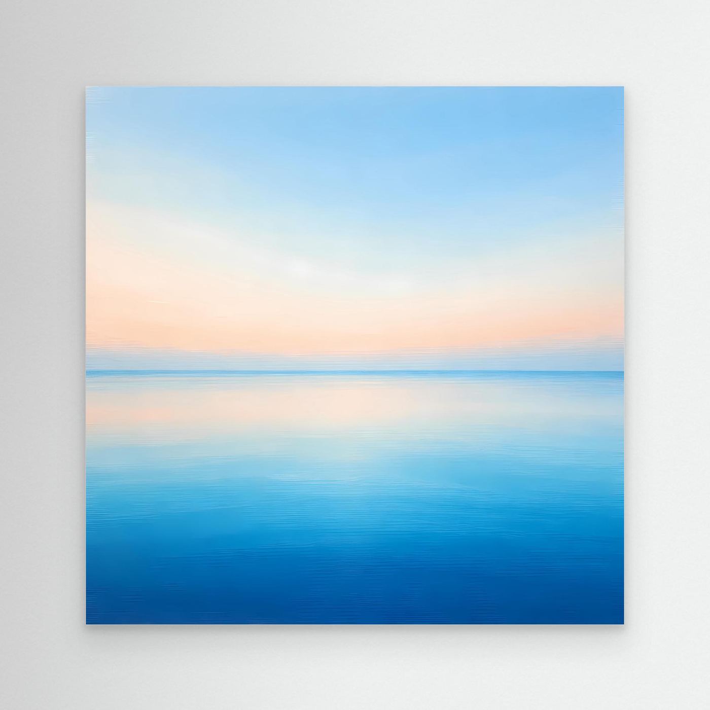 Leinwand Minimalistischer Meereshorizont im Pastelllicht | Abstraktes Ozean Wandbild
