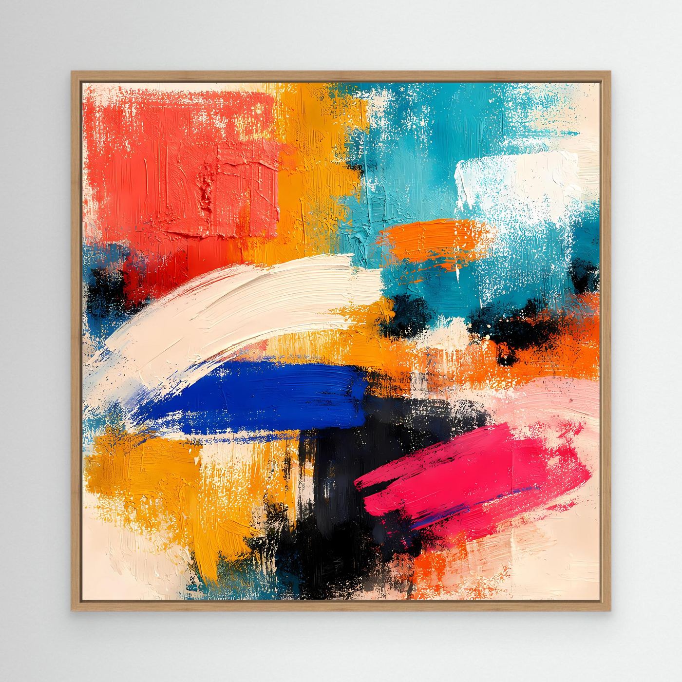 Leinwand Farbenfrohe Abstrakte Texturen | Modernes Color-Blocking Wandbild
