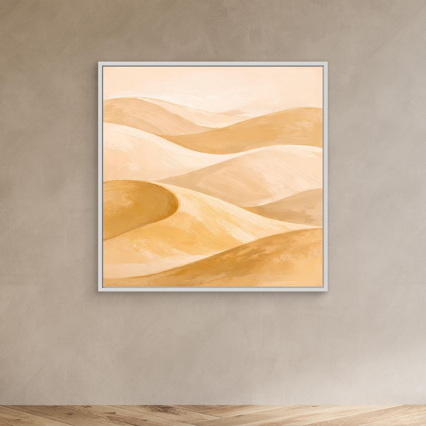 Leinwand Sanfte Wüstendünen im Abendlicht | Abstraktes Sahara Wandbild