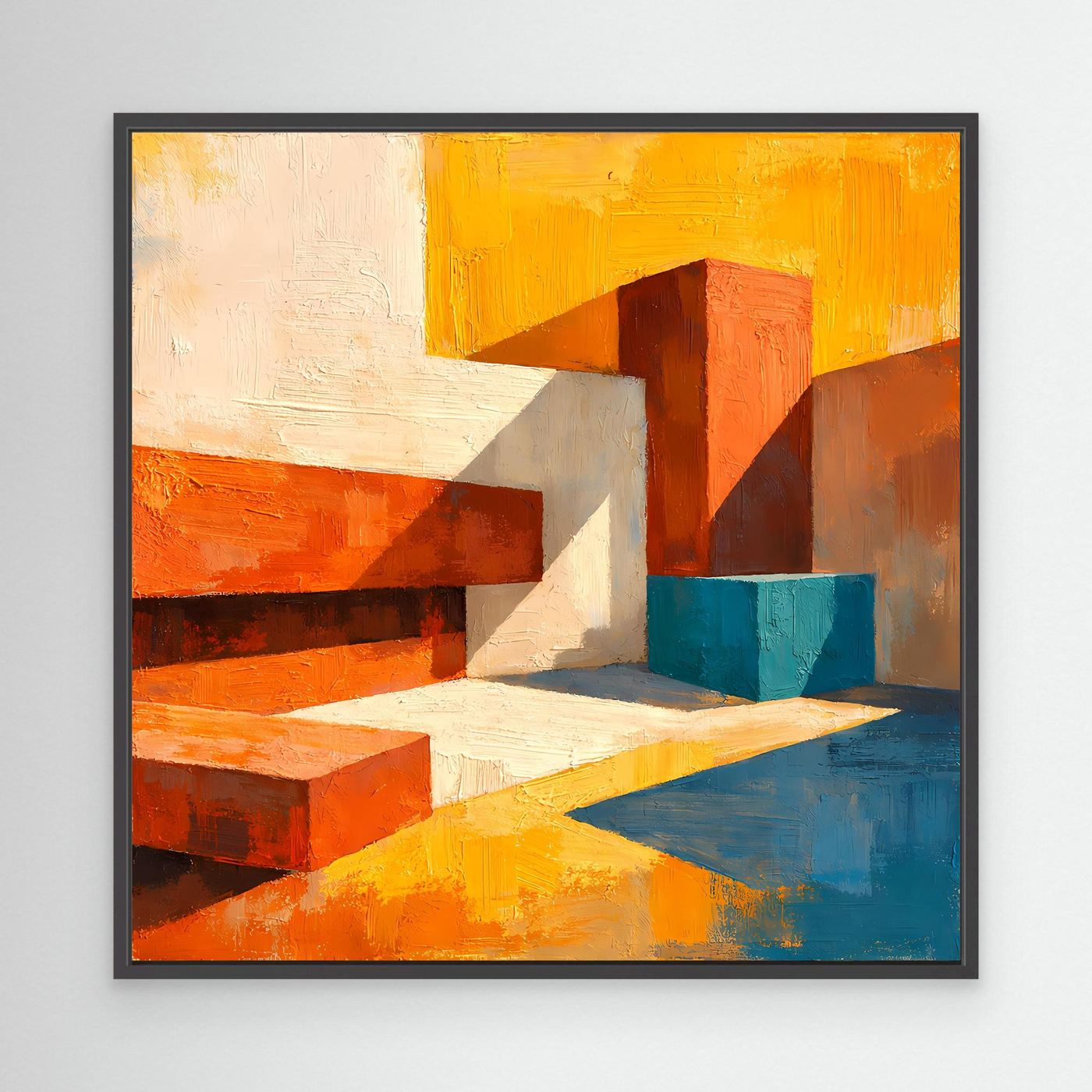 Leinwand Abstrakte Geometrische Formen im Licht | Modernes Architektur Wandbild
