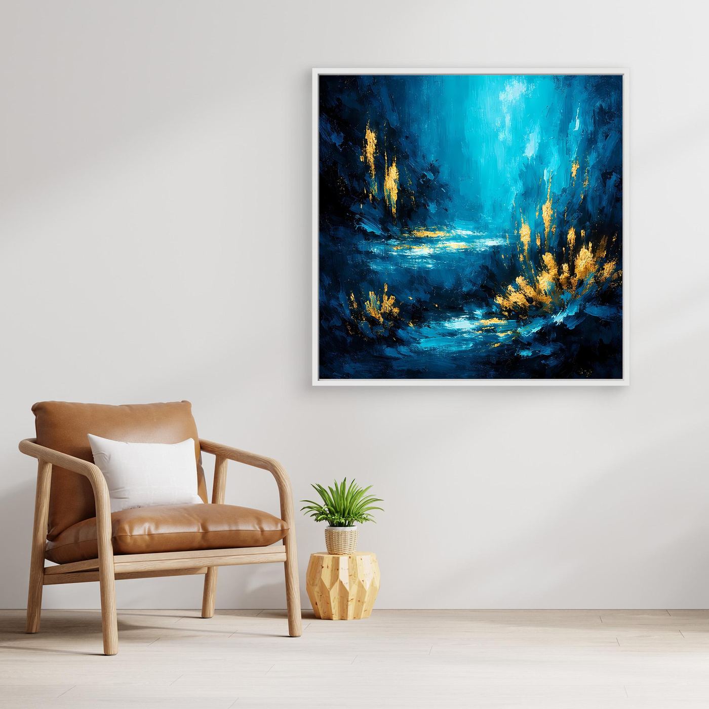 Leinwand Magische Unterwasser-Lagune | Abstraktes Korallen Wandbild