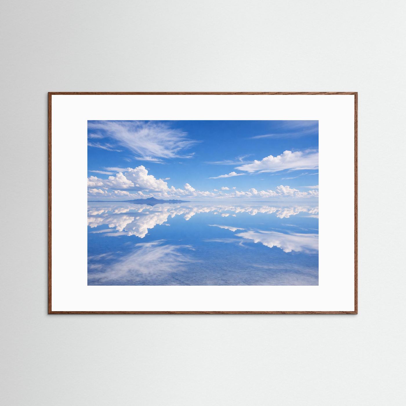 Himmelspiegel im Salzsee | Endlose Weite & Wolken Natur Poster Querformat