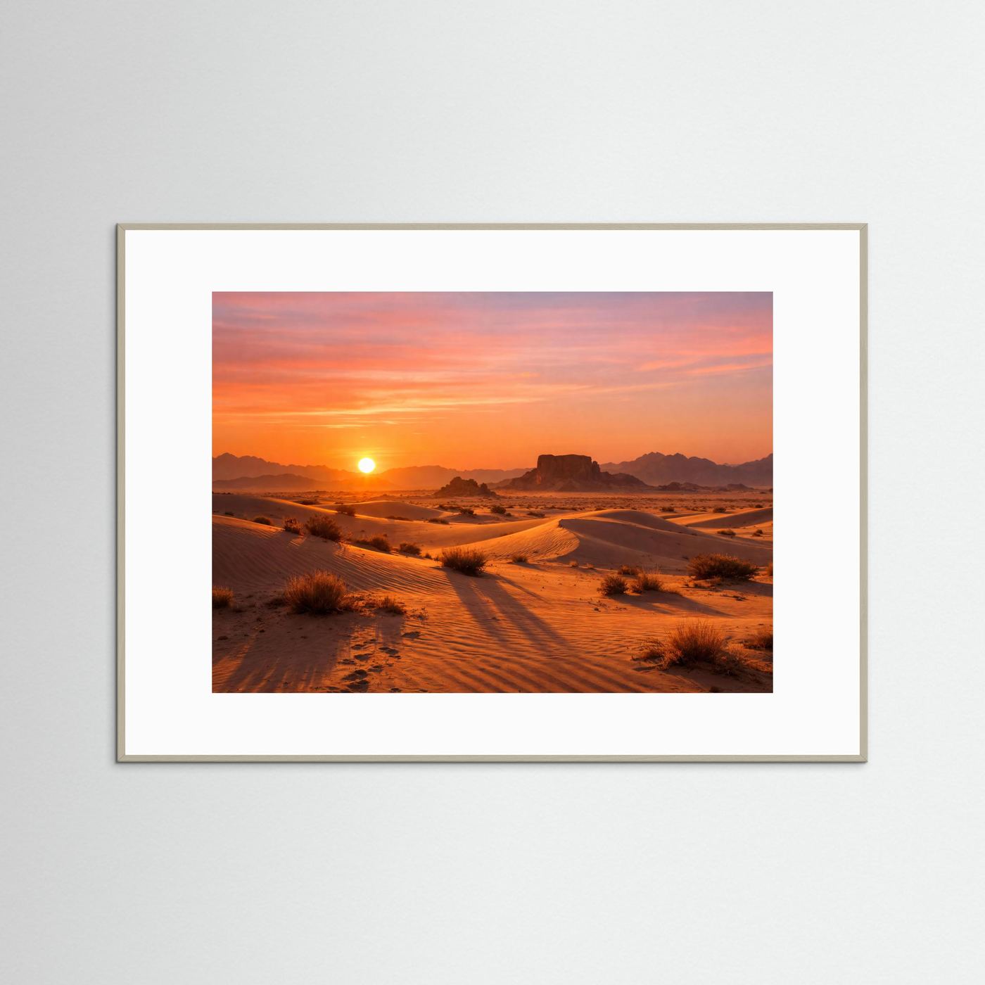 Magischer Sonnenuntergang in der Wüste | Panorama Natur Poster Querformat