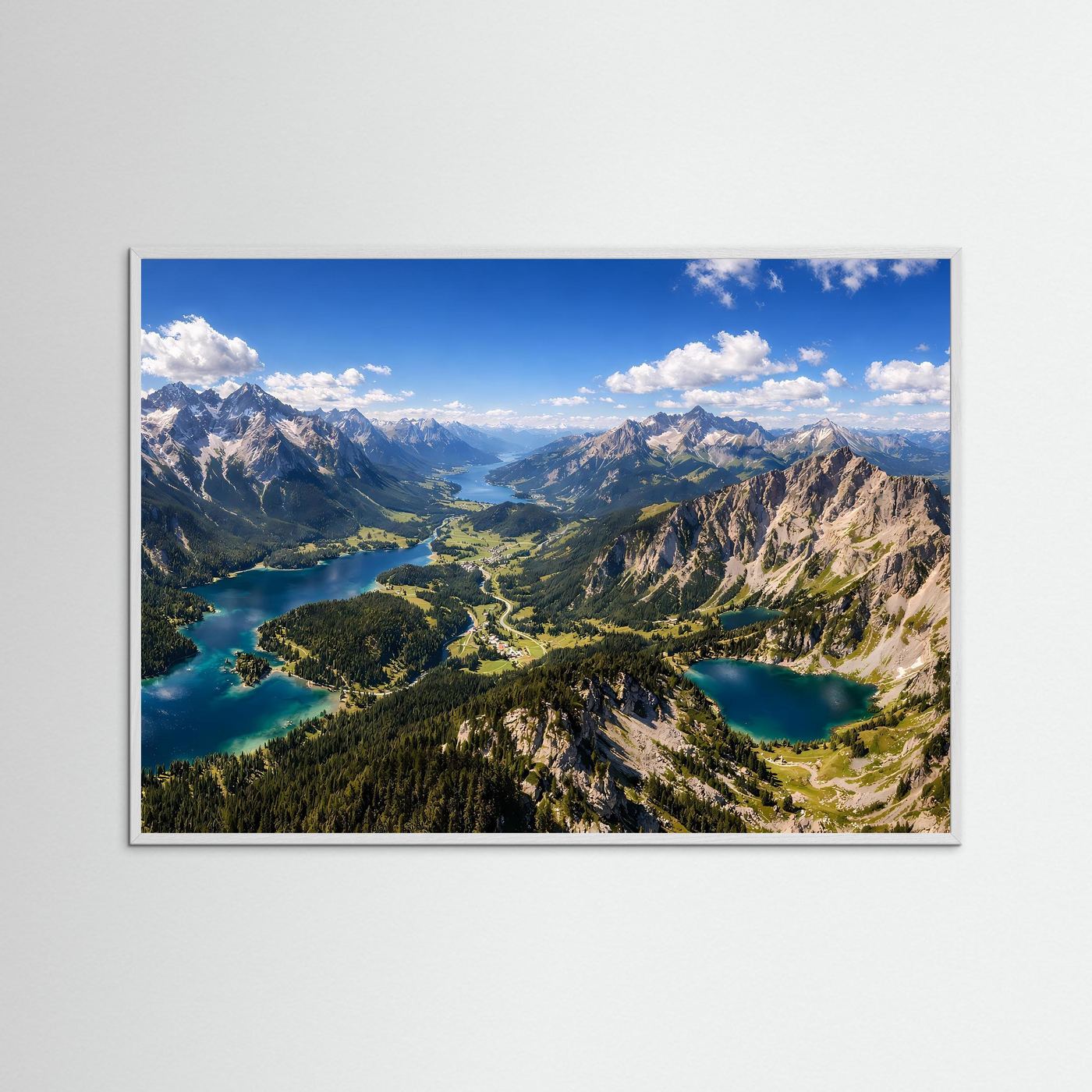 Majestätische Alpentäler und Bergseen | Gipfel & Natur Panorama Poster Querformat