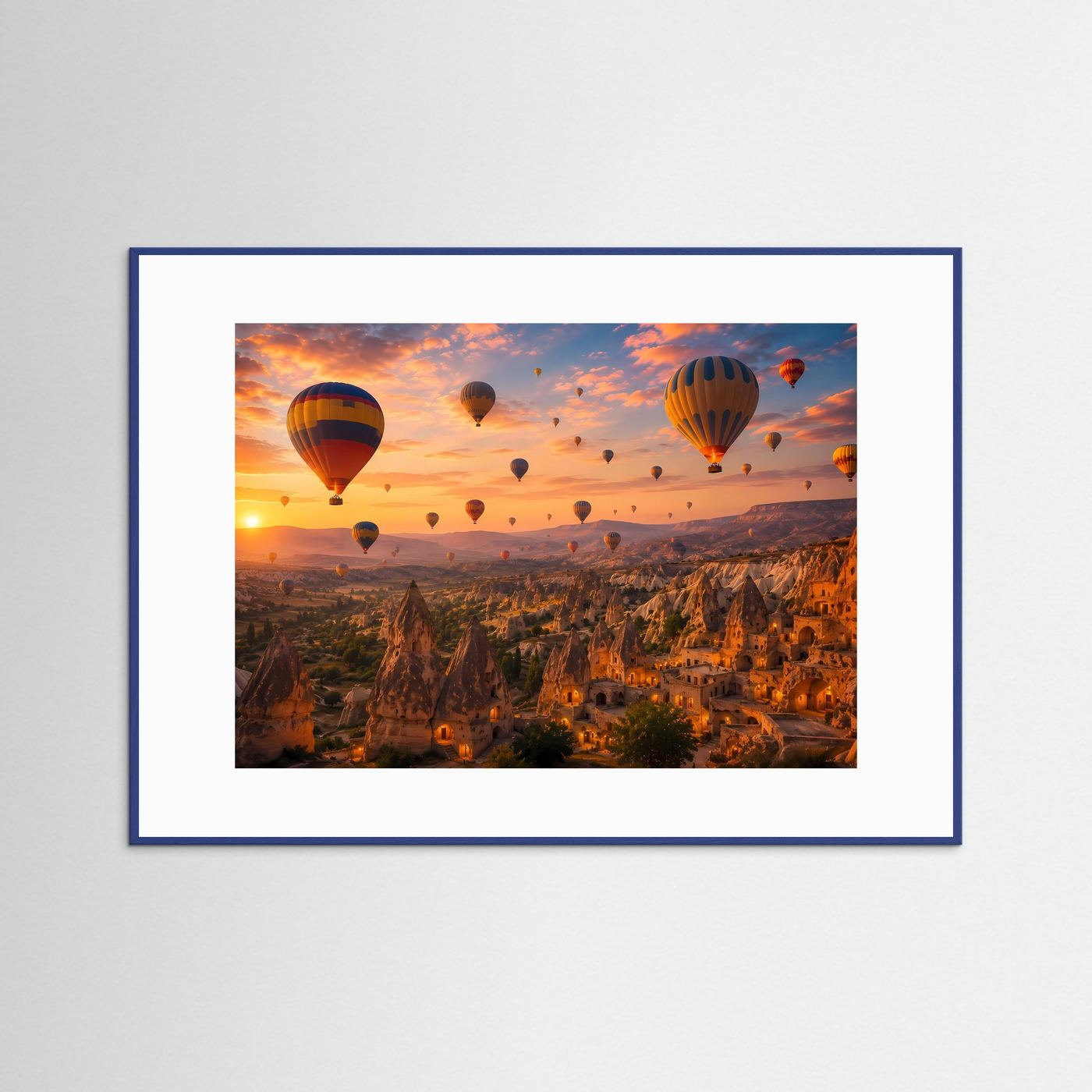Magisches Kappadokien bei Sonnenaufgang | Heißluftballons & Türkei Poster