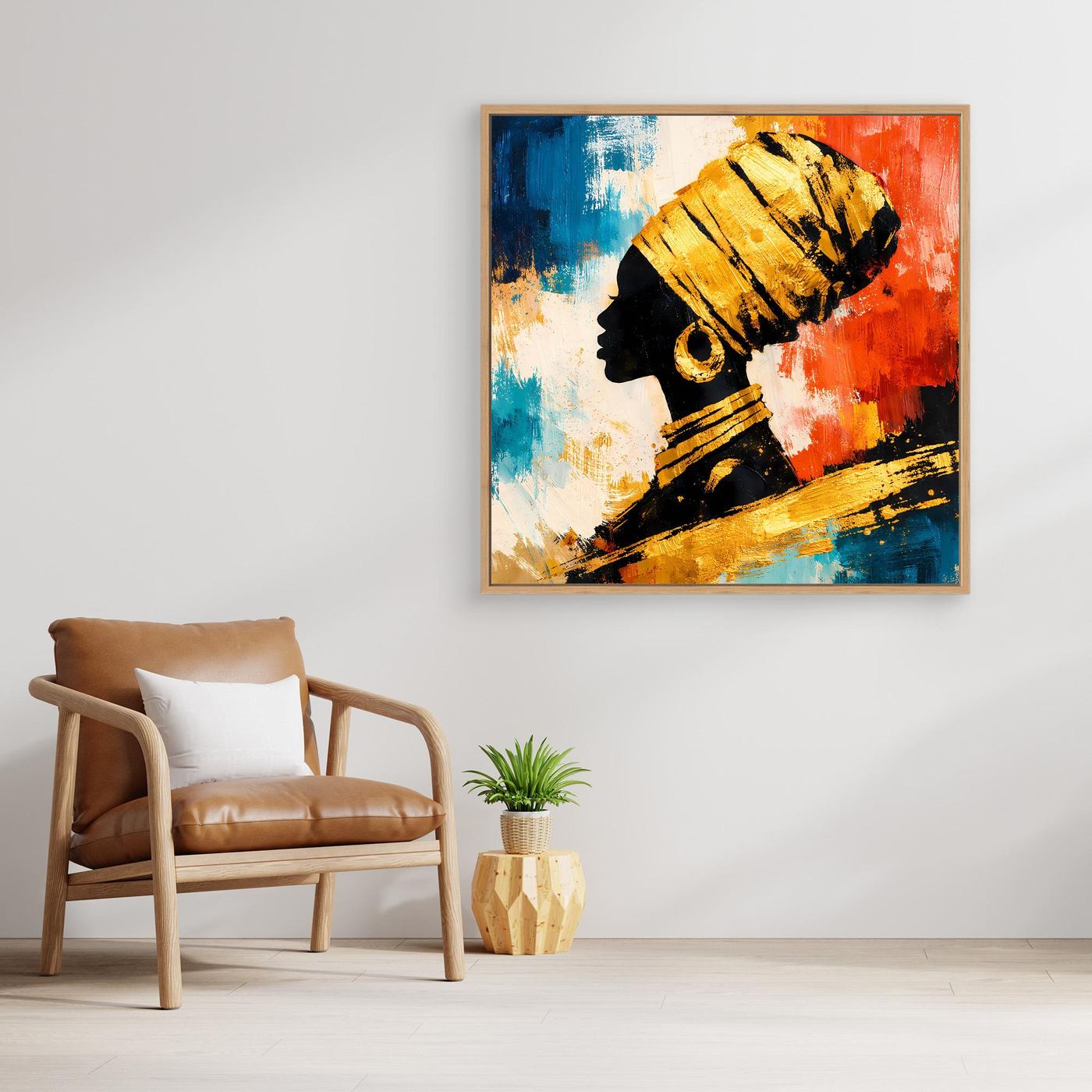 Leinwand Stolze Eleganz | Afrikanische Schönheit Modernes Wandbild