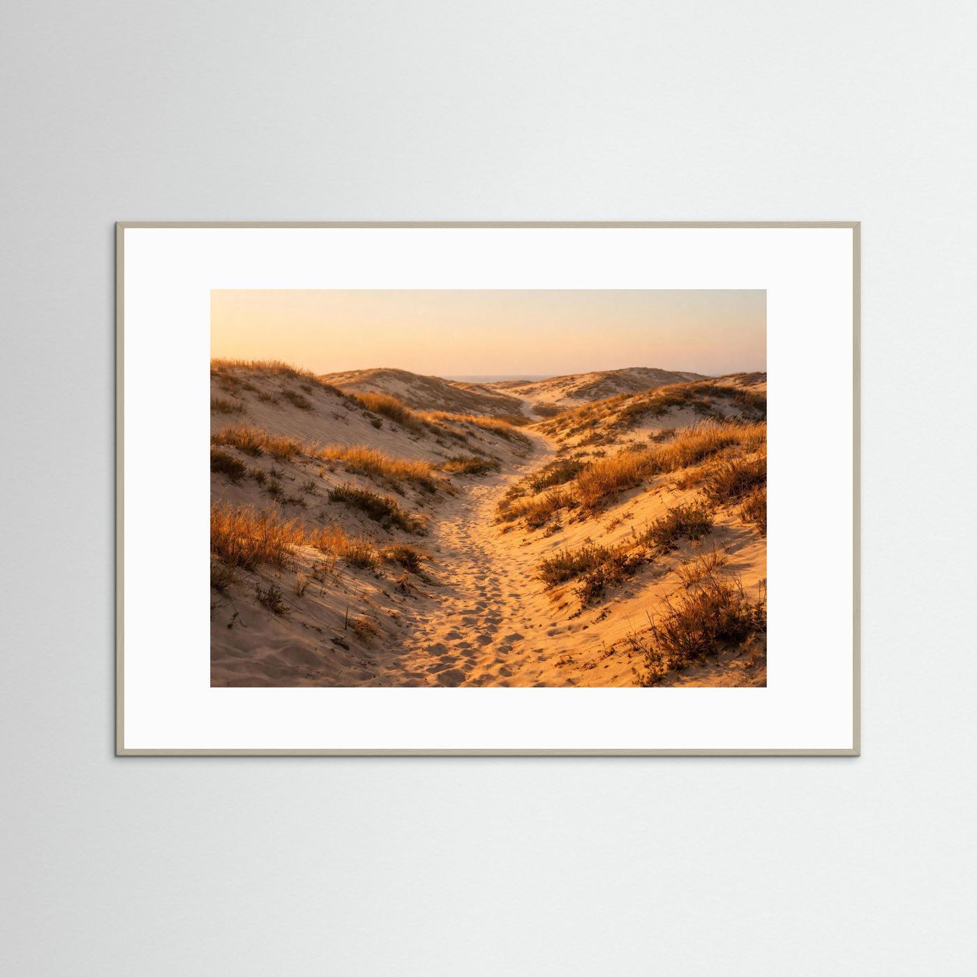 Pfad durch die goldenen Dünen | Küstenlandschaft Naturposter Querformat