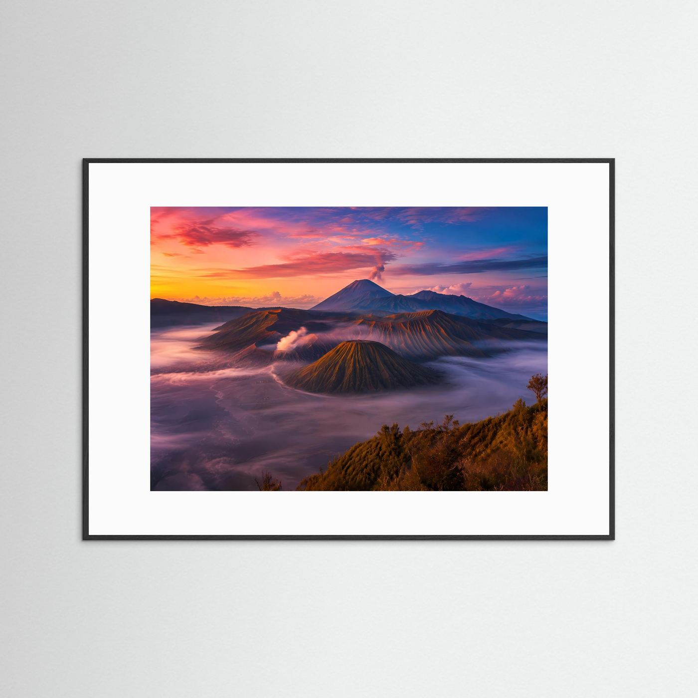 Magischer Mount Bromo bei Sonnenaufgang | Indonesien Vulkan & Natur Poster