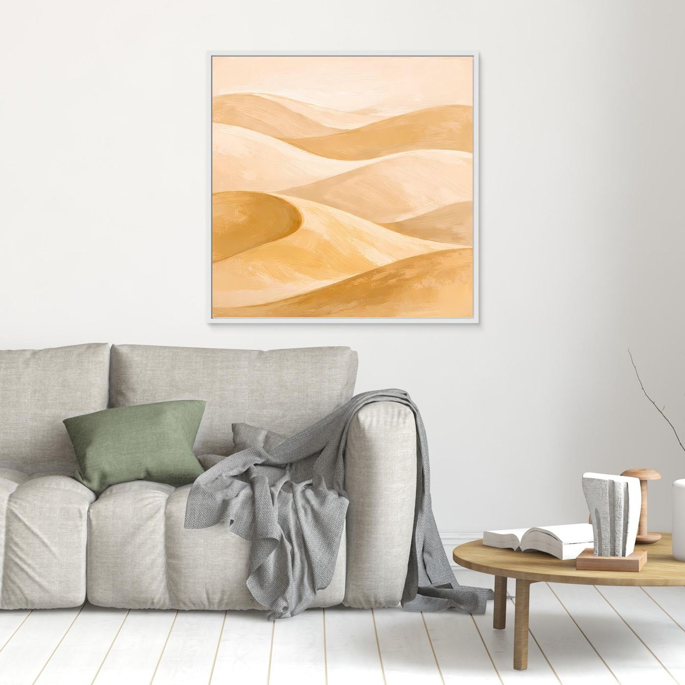 Leinwand Sanfte Wüstendünen im Abendlicht | Abstraktes Sahara Wandbild