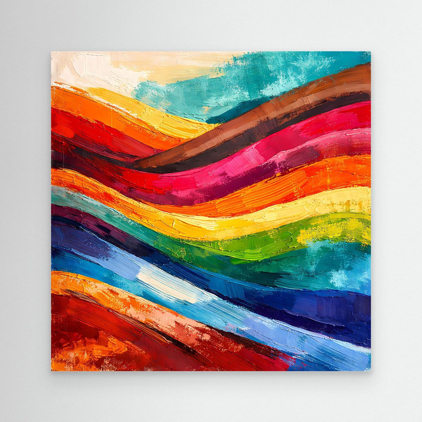 Abstraktes Farbenspiel Leinwandbild | Moderne Farbexplosion Kunst-Wandbild