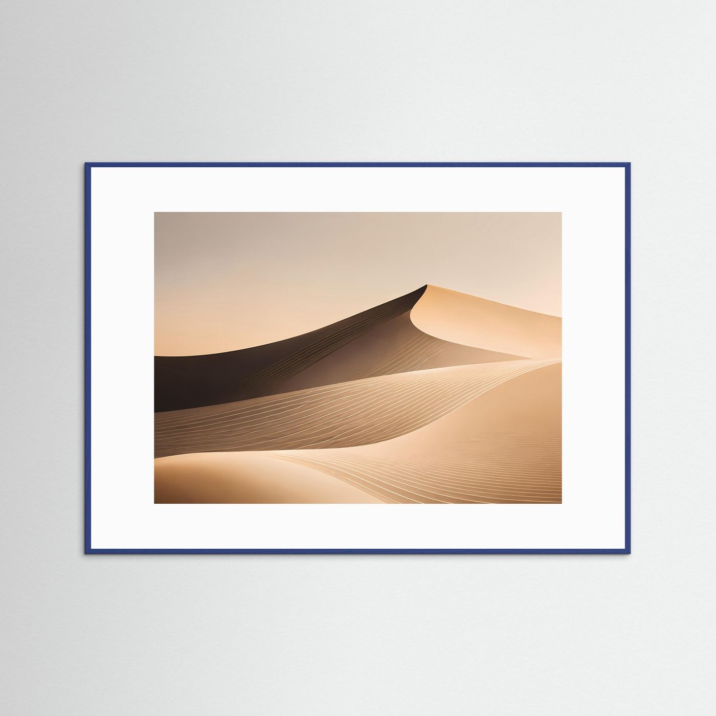 Minimalistische Wüstendünen Poster | Moderne Abstrakte Wüstenlandschaft | Beige Sanddünen Wandbild | Elegante Naturkunst | Premium Wall Art