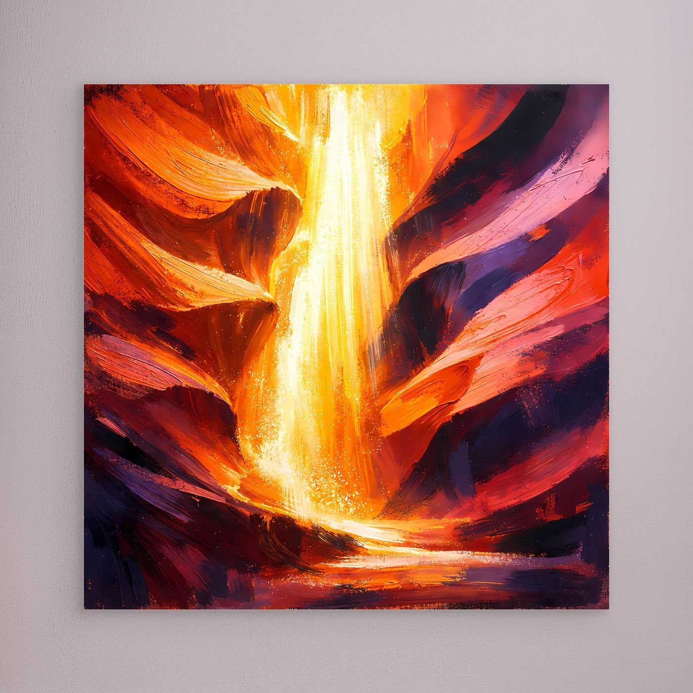 Leinwand Abstraktes Antelope Canyon Lichtspiel | Majestätisches Felsenschlucht Wandbild