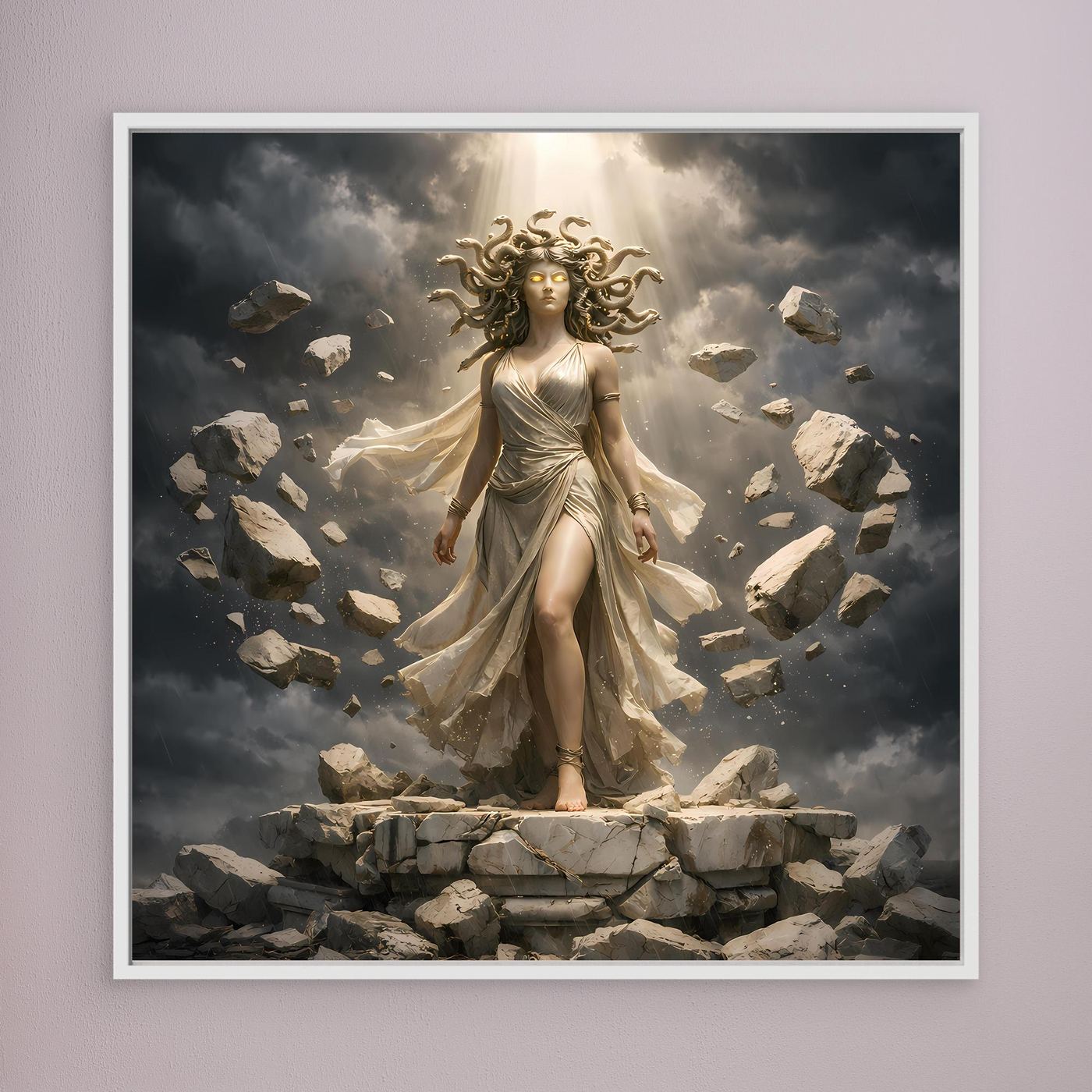 Premium Leinwand Medusa Gorgone Mythologie | Modernes Kunst Poster Fantasy Wandbild antik