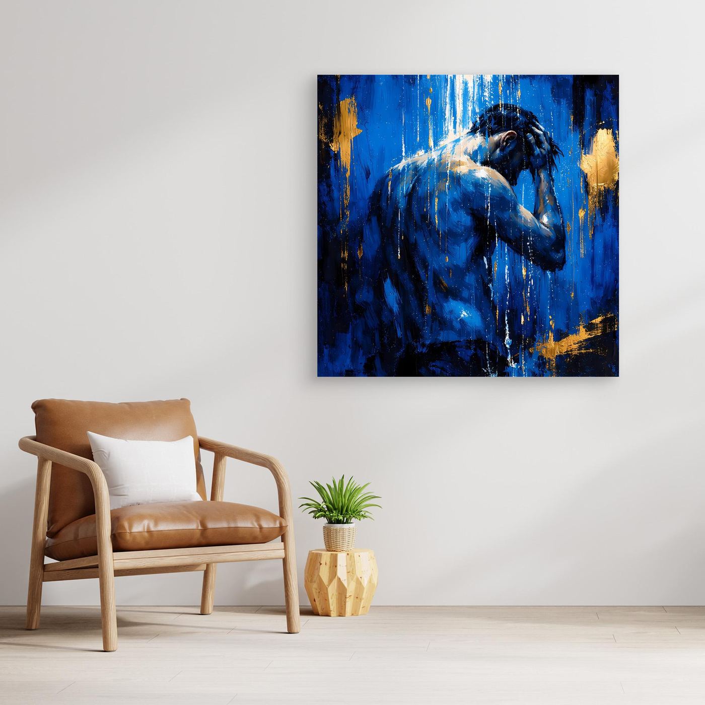 Leinwand Erfrischung unter der Dusche | Modernes Abstraktes Wellness Wandbild