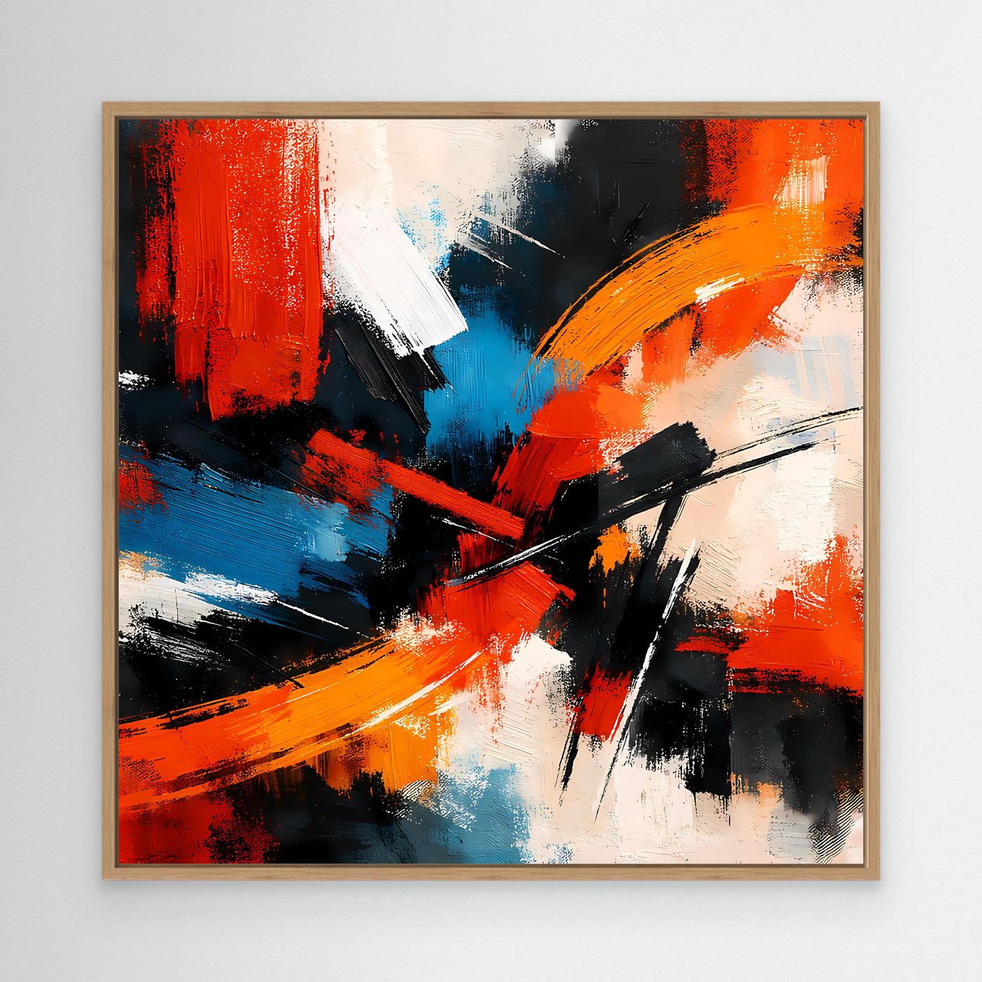 Leinwandbild Abstrakte Farbexplosion | Modernes Expressionistisches Wandbild auf echtem Holzkeilrahmen