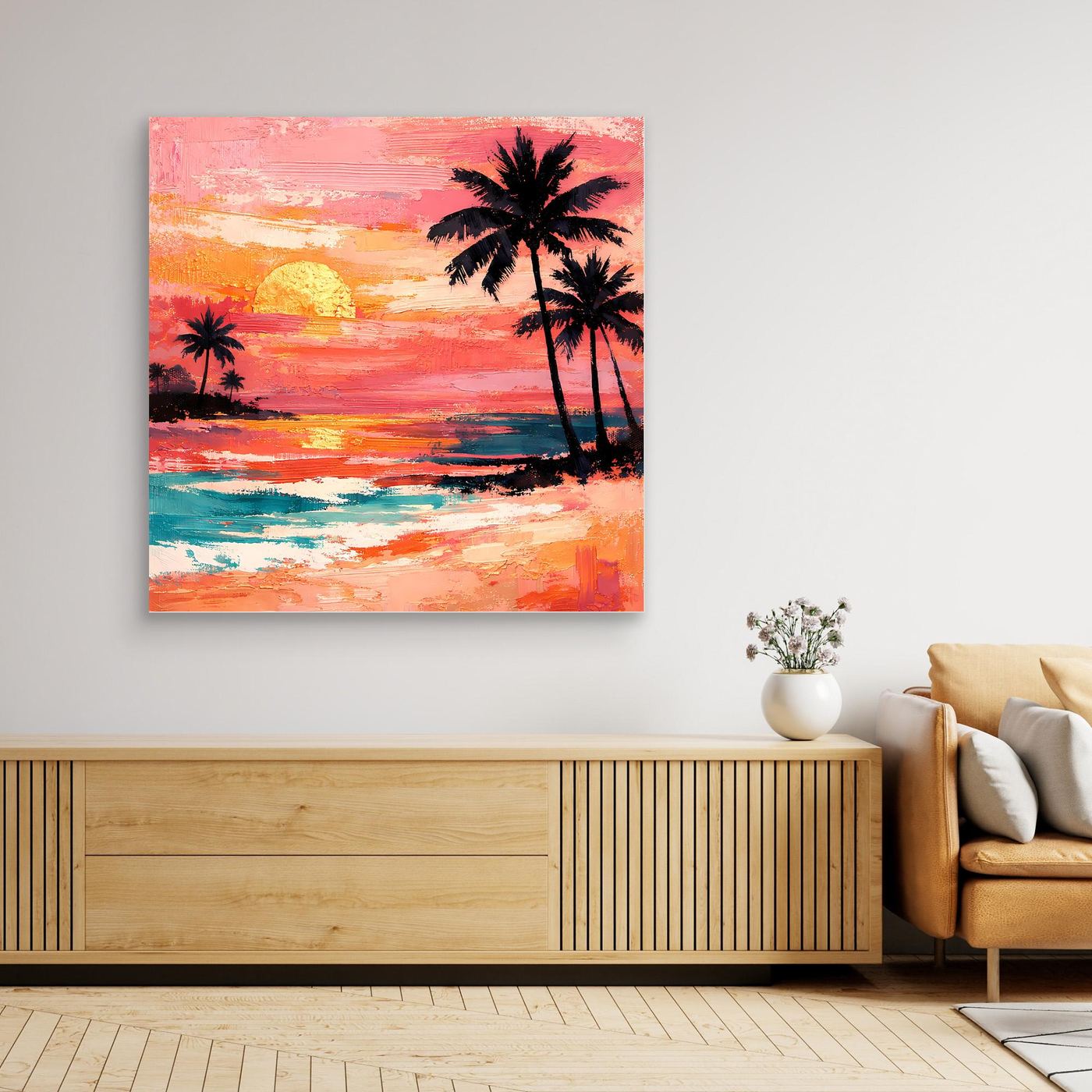 Leinwand Elegante Wüstenwellen in Terrakotta | Abstraktes Natur Wandbild