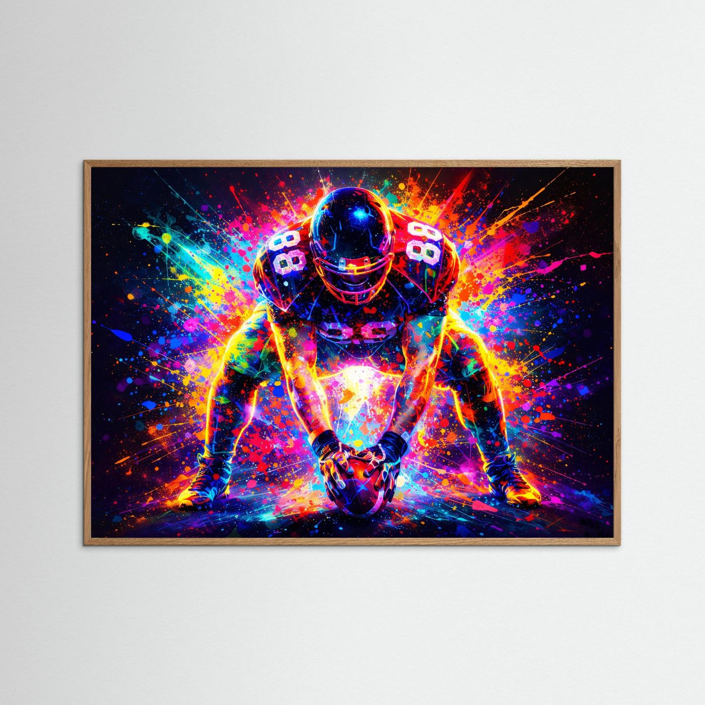 Pulsierende Power & Football | Moderner Kunst Print Querformat Wandbild
