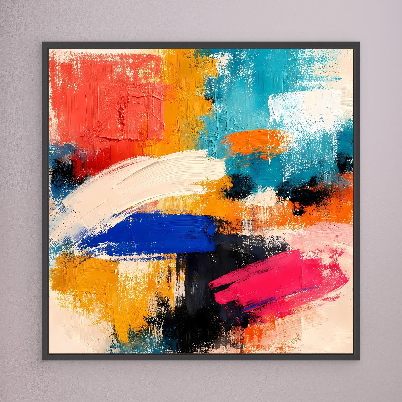 Leinwand Farbenfrohe Abstrakte Texturen | Modernes Color-Blocking Wandbild