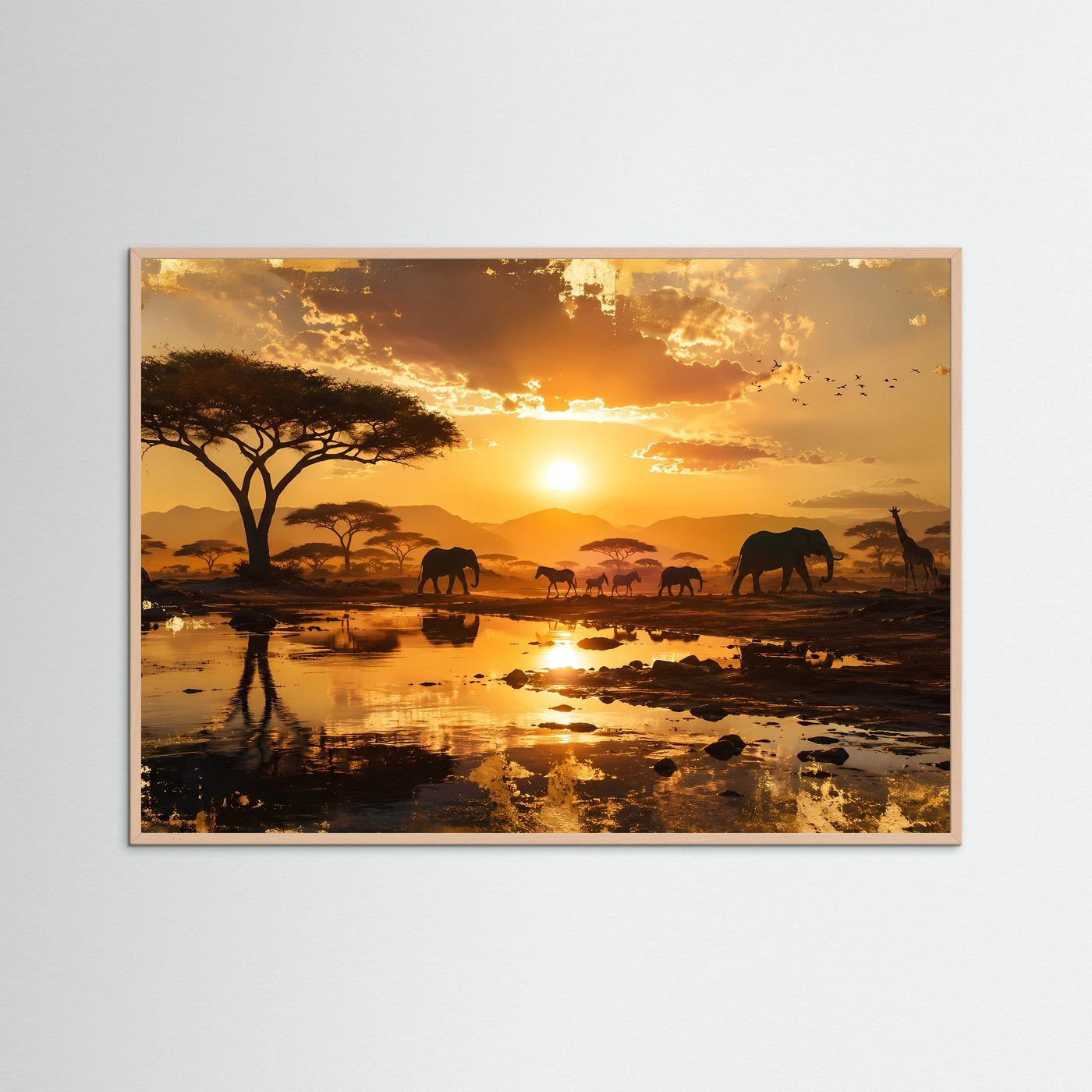 Atemberaubende Savanne bei Sonnenuntergang | Afrika Safari & Tierwelt Poster