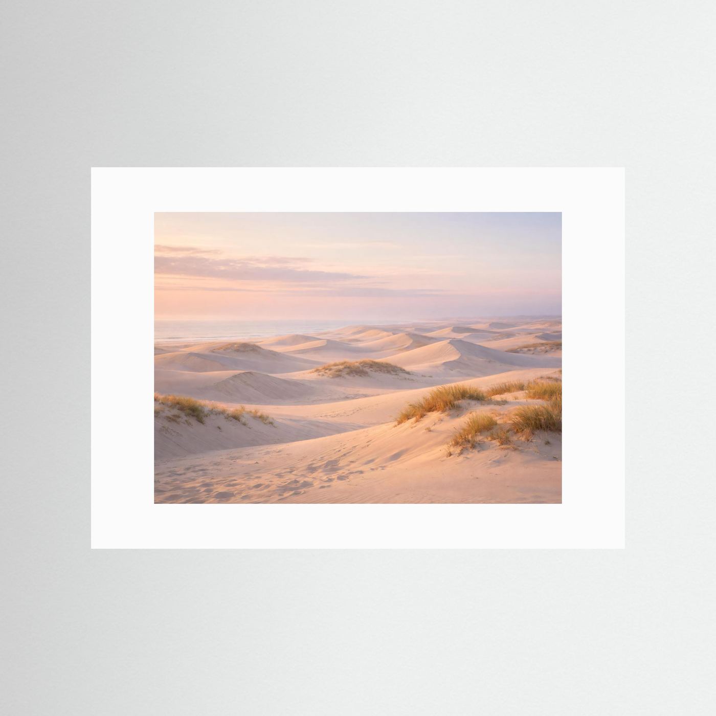 Sanfte Sanddünen im Abendlicht | Panorama Wüste & Küste Poster Querformat