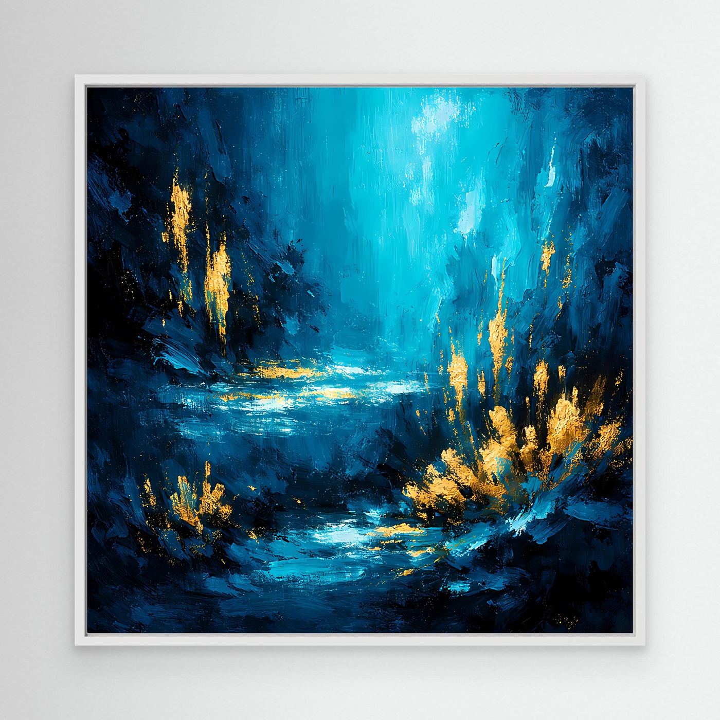 Leinwand Magische Unterwasser-Lagune | Abstraktes Korallen Wandbild