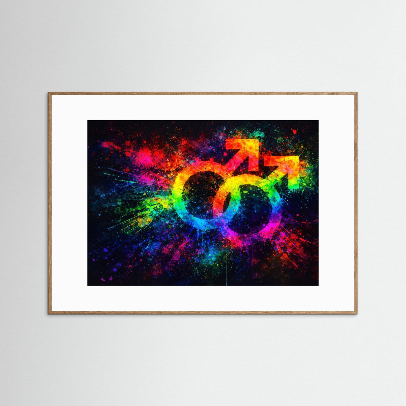 Farbenfrohe Liebe & Pride | Moderner Kunst Print Querformat Wandbild