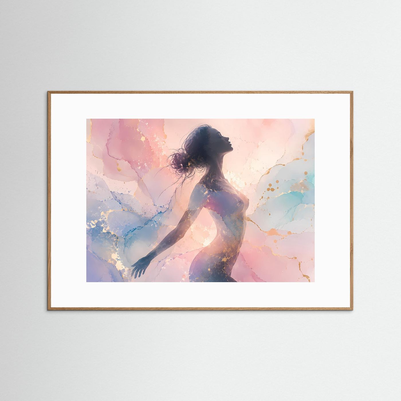 Frauen Silhouette Poster | Pastell Abstrakte Kunst | Feminine Wandkunst | Moderne Körper Silhouette Wall Art