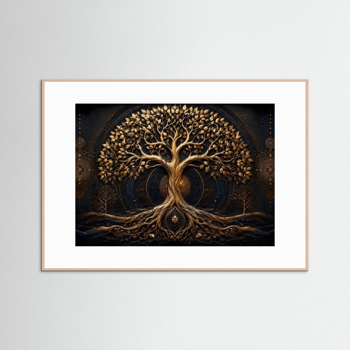 Symbol des Lebens | Edler Baum des Lebens mit goldenen Details Poster