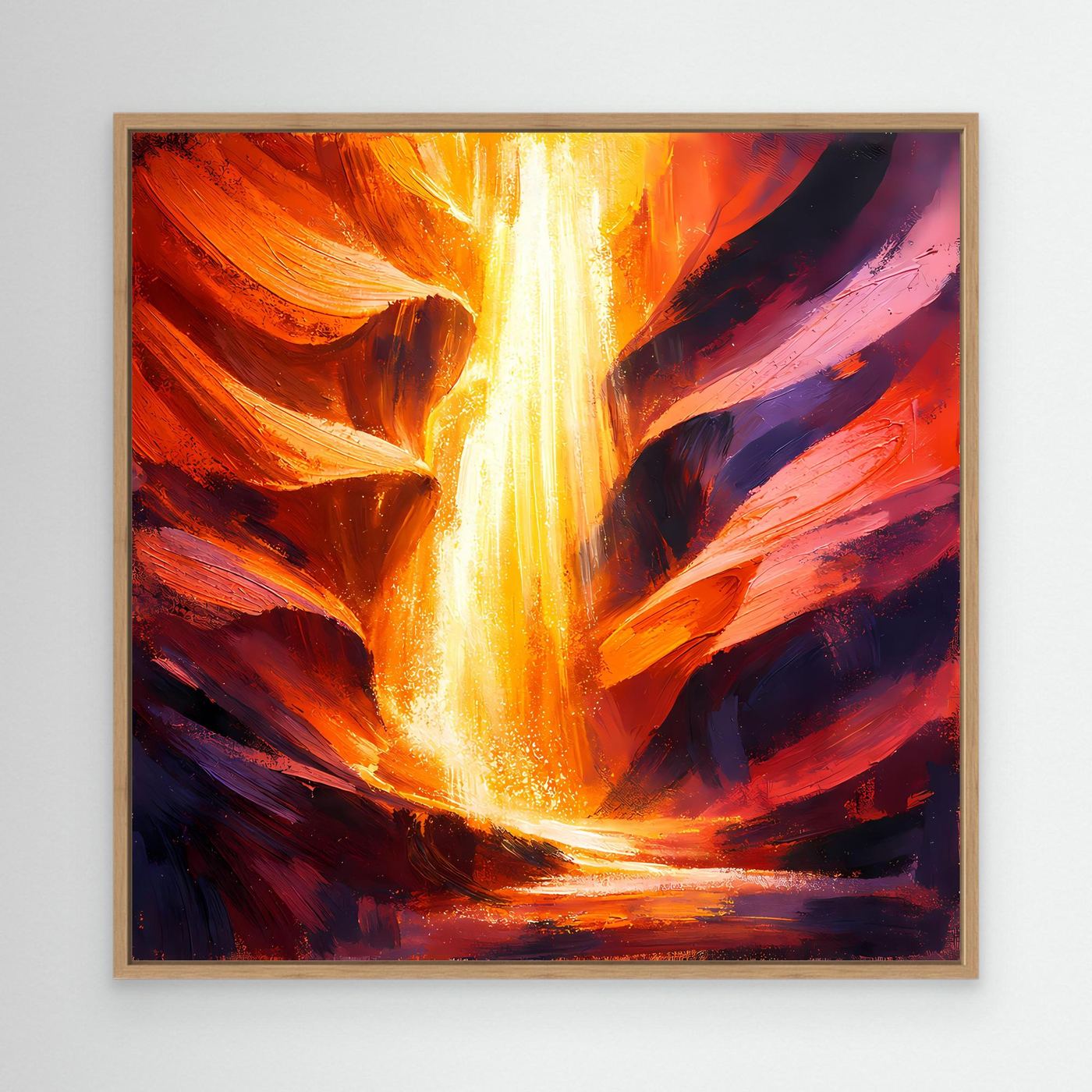 Leinwand Abstraktes Antelope Canyon Lichtspiel | Majestätisches Felsenschlucht Wandbild
