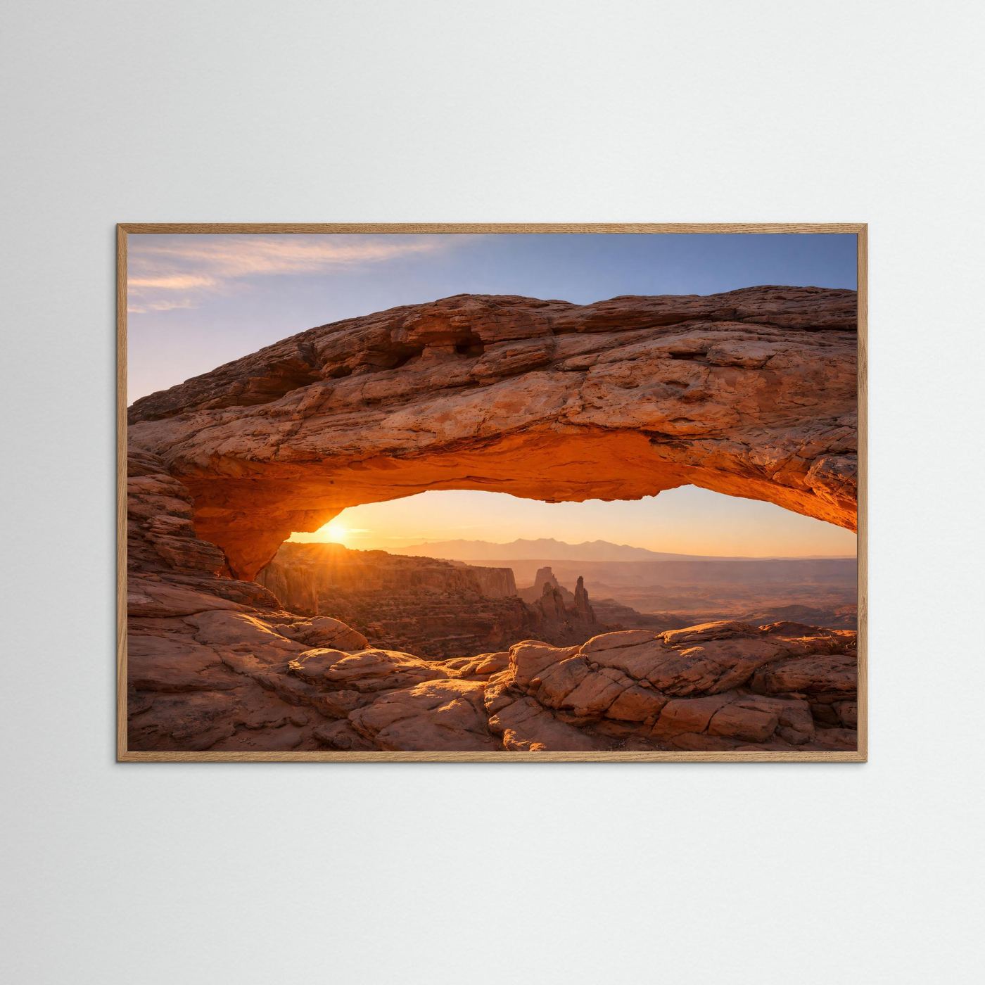 Faszinierender Felsenbogen im Sonnenuntergang | Wüsten- & Canyon-Panorama Poster Querformat