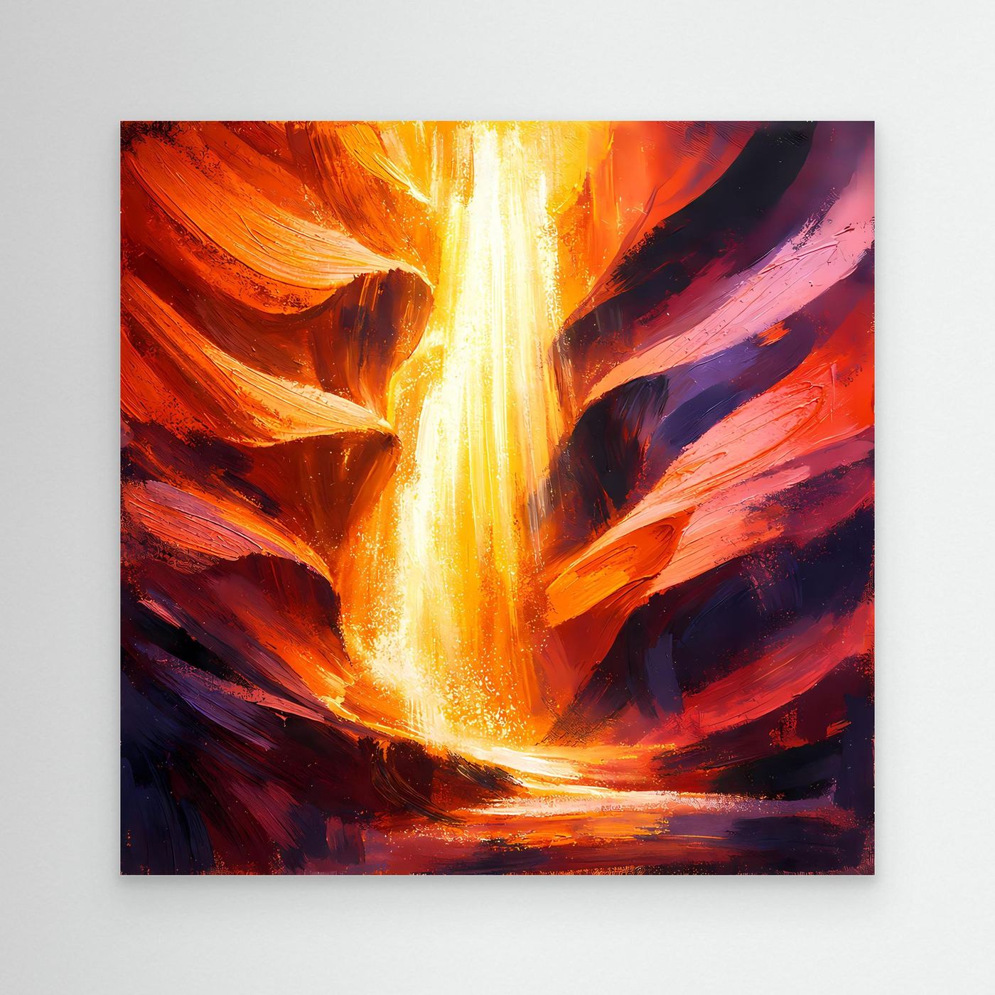 Leinwand Abstraktes Antelope Canyon Lichtspiel | Majestätisches Felsenschlucht Wandbild
