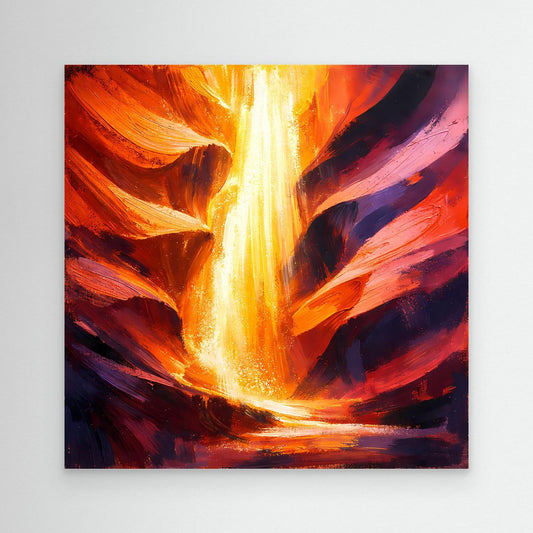Leinwand Abstraktes Antelope Canyon Lichtspiel | Majestätisches Felsenschlucht Wandbild
