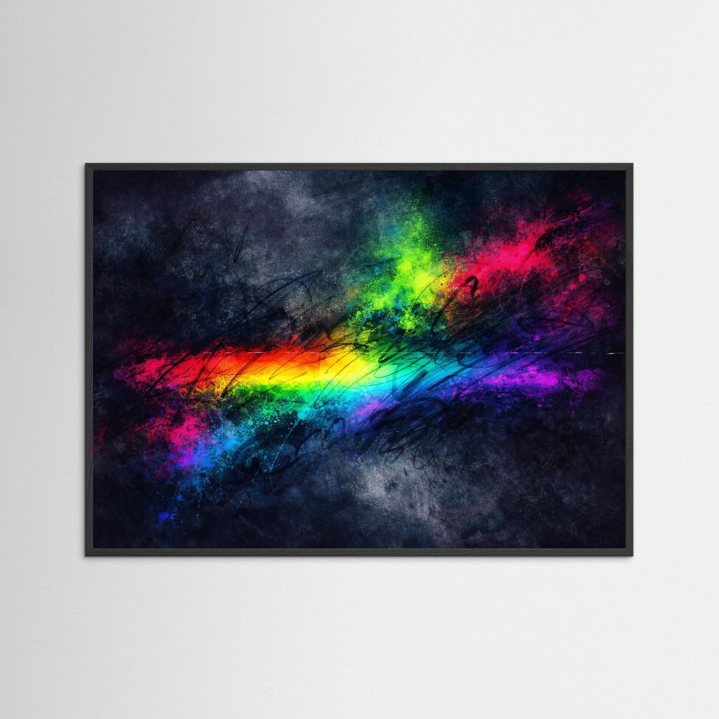 Abstrakte Energie & Farbdynamik | Moderner Kunst Print Querformat Wandbild