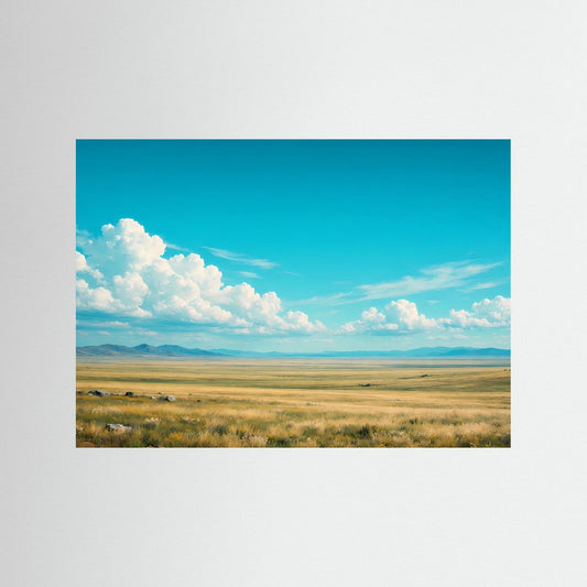 Unendliche Weite der Steppe | Panorama Landschafts & Natur Poster Querformat
