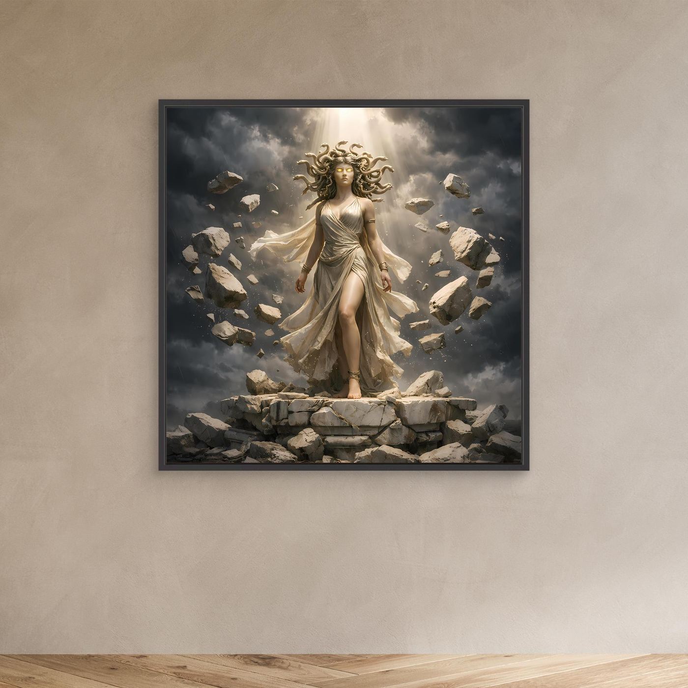 Premium Leinwand Medusa Gorgone Mythologie | Modernes Kunst Poster Fantasy Wandbild antik