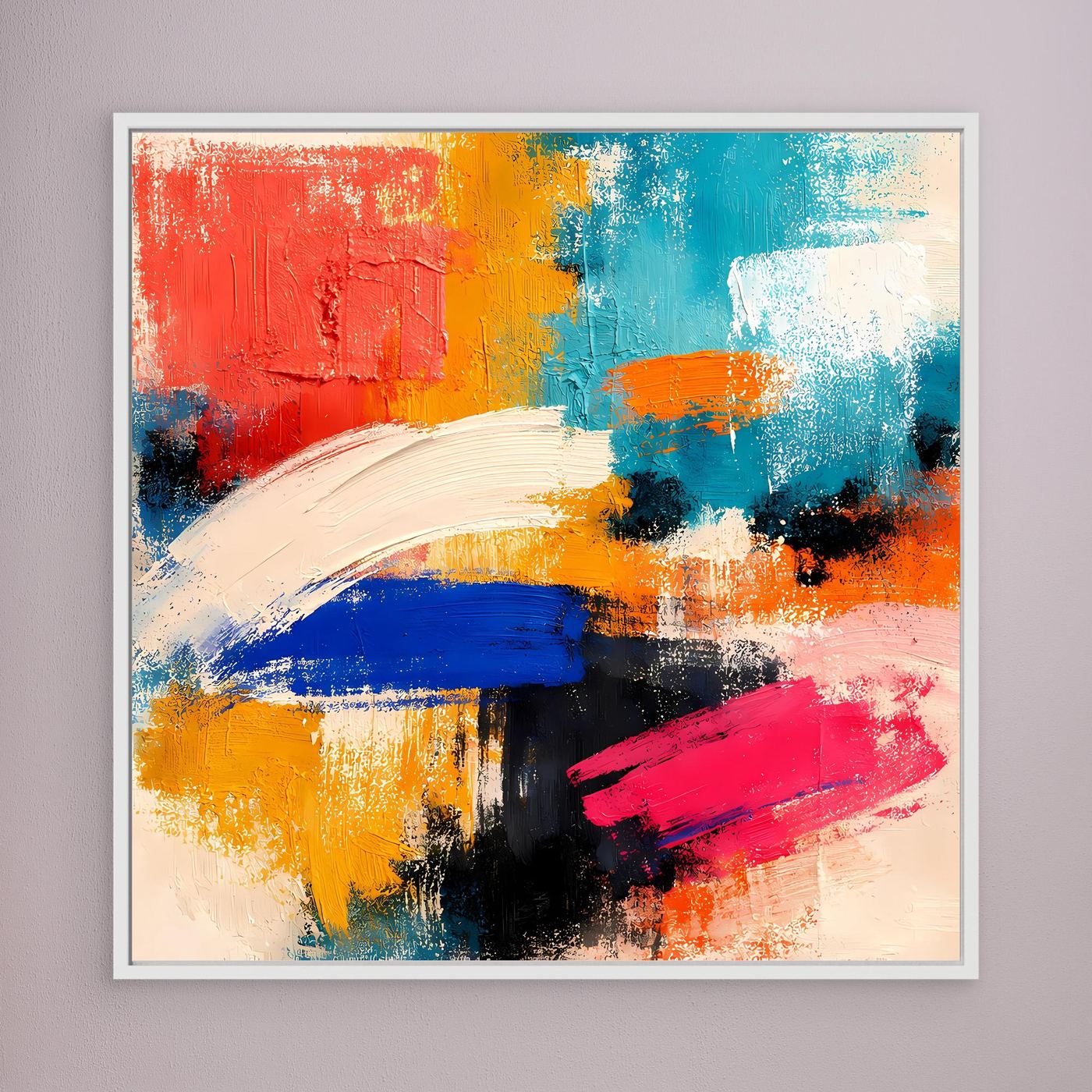 Leinwand Farbenfrohe Abstrakte Texturen | Modernes Color-Blocking Wandbild