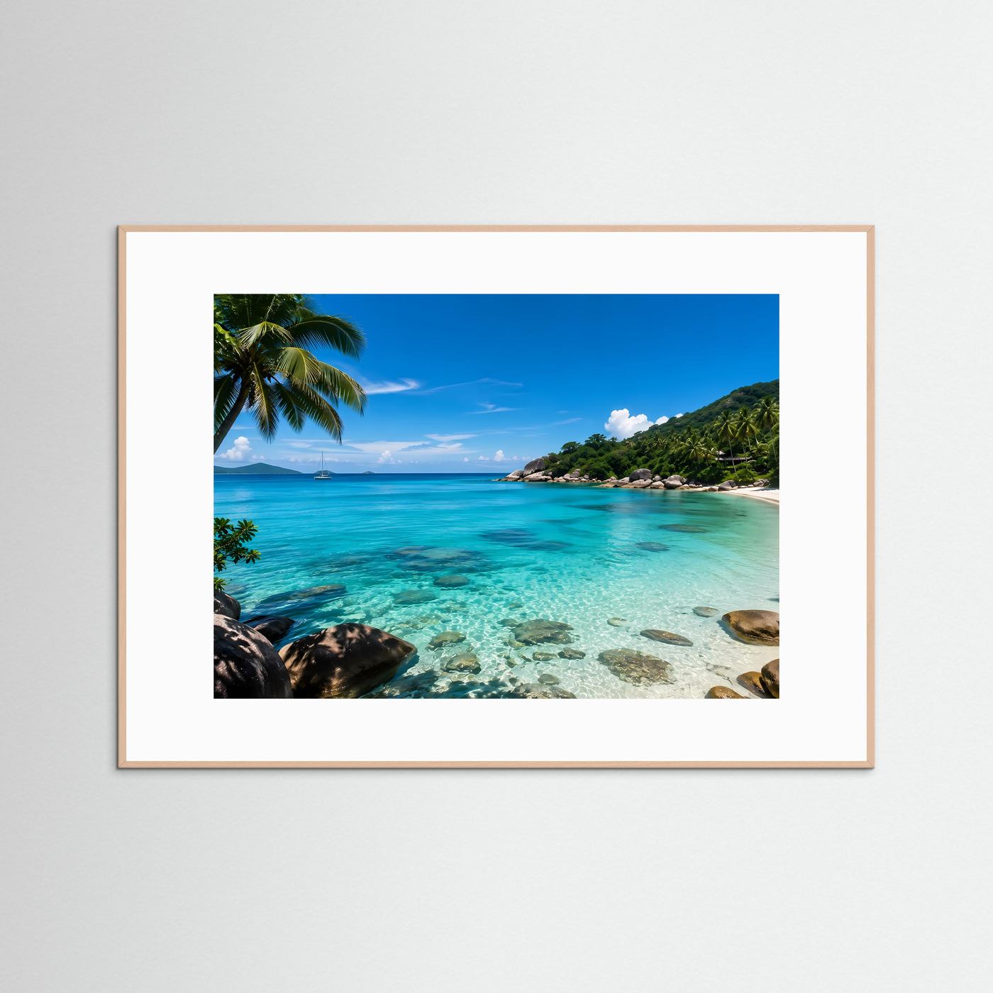 Tropische Lagune mit Palmen | Türkises Meer & Paradiesstrand