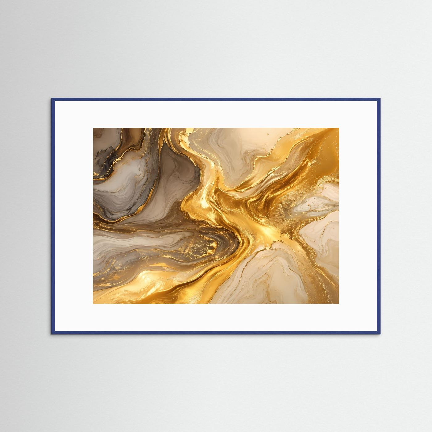 Abstrakte Gold Marmor Kunst | Luxuriöse Alkohol Ink Wandkunst | Elegantes Fluid Art Poster | Moderne Gold Textur | Premium Leinwand