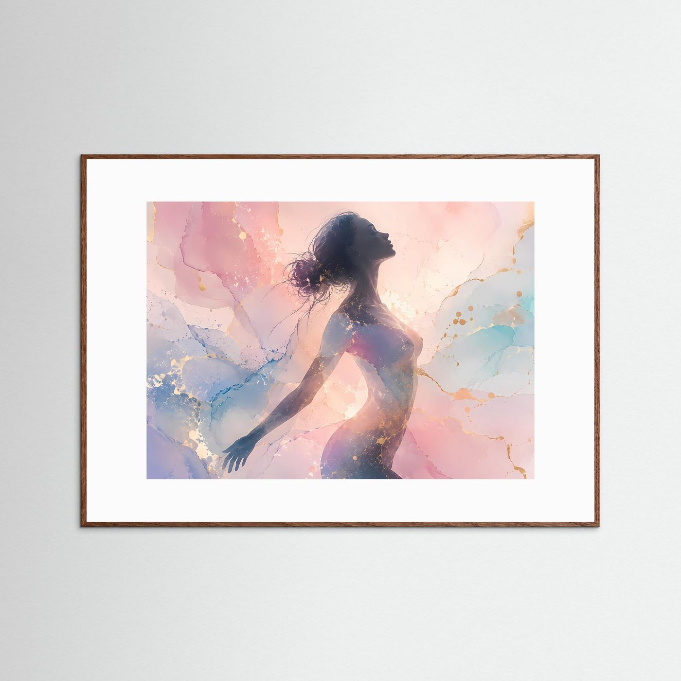 Frauen Silhouette Poster | Pastell Abstrakte Kunst | Feminine Wandkunst | Moderne Körper Silhouette Wall Art