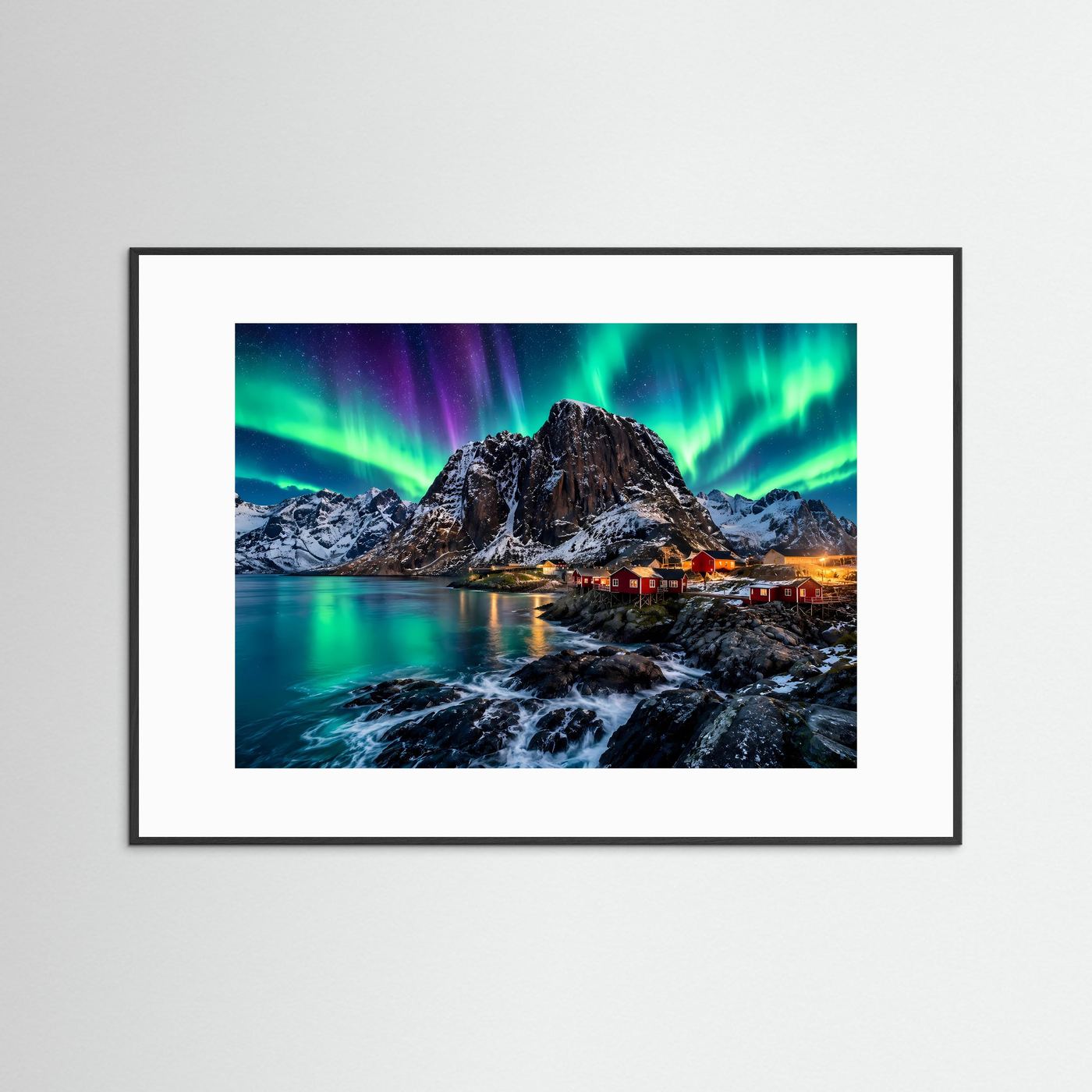 Magische Nordlichter auf den Lofoten | Arktische Polarlichter & Norwegen Poster