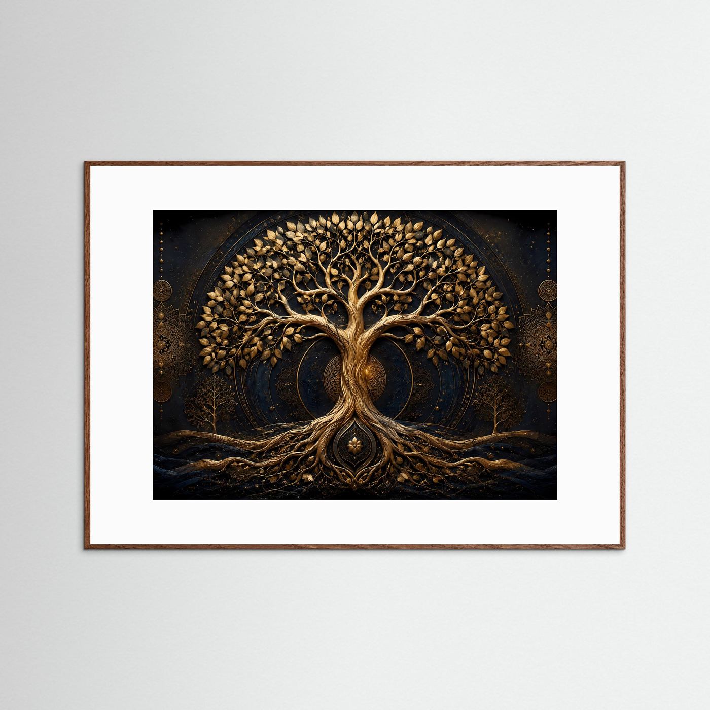 Symbol des Lebens | Edler Baum des Lebens mit goldenen Details Poster