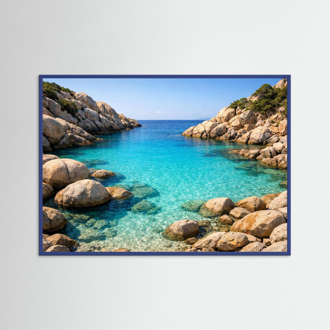 Versteckte TraumBucht im Sonnenschein | Mediterrane Küste & Meer Poster Querformat
