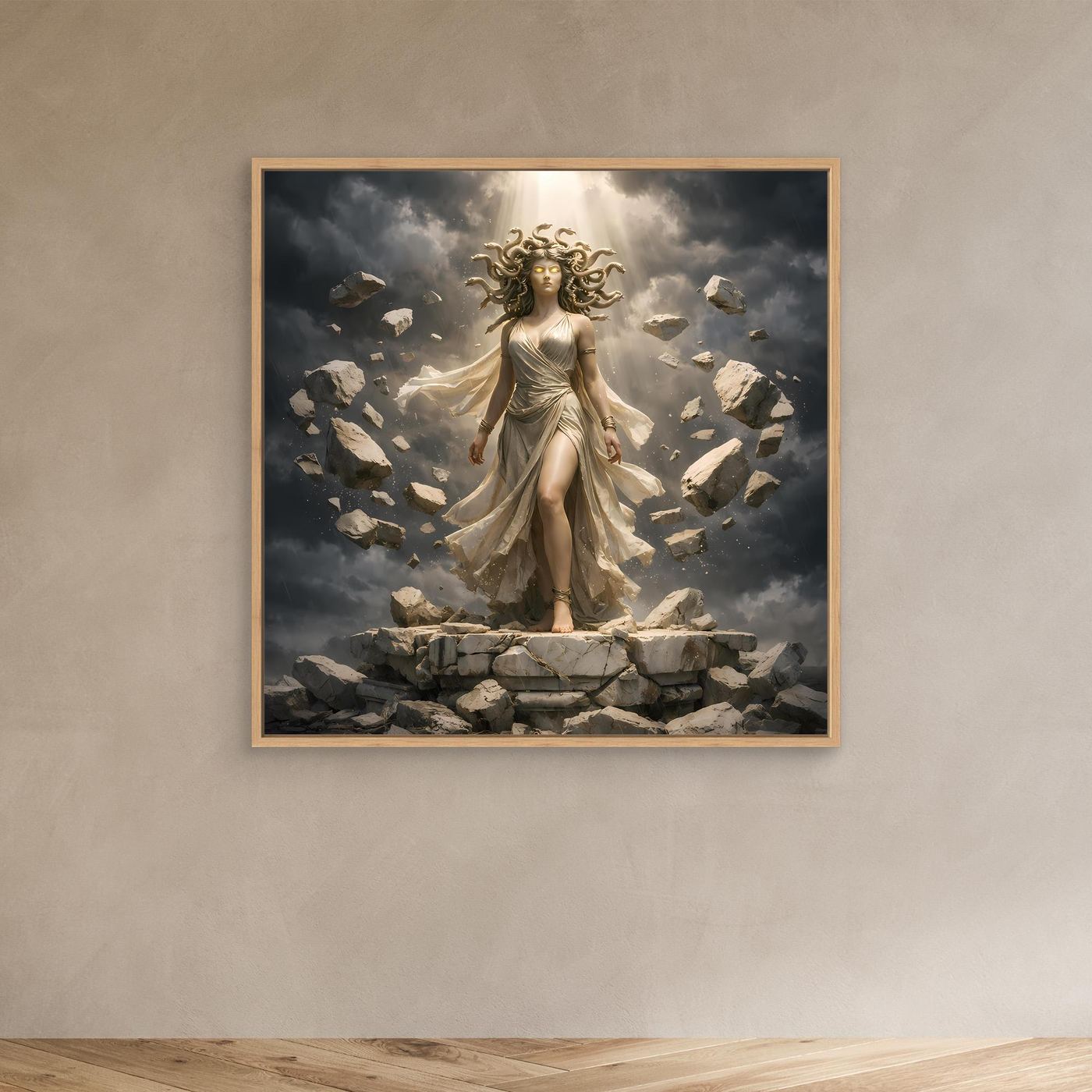 Premium Leinwand Medusa Gorgone Mythologie | Modernes Kunst Poster Fantasy Wandbild antik