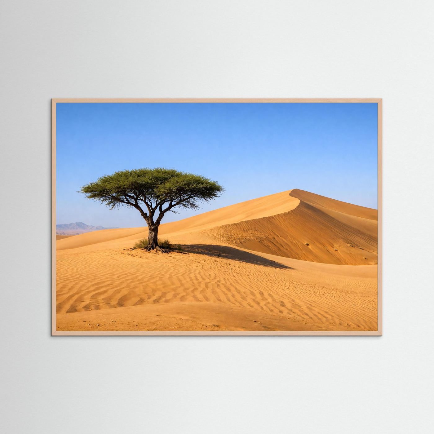 Oase der Einsamkeit | Wüstenbaum Naturposter Querformat