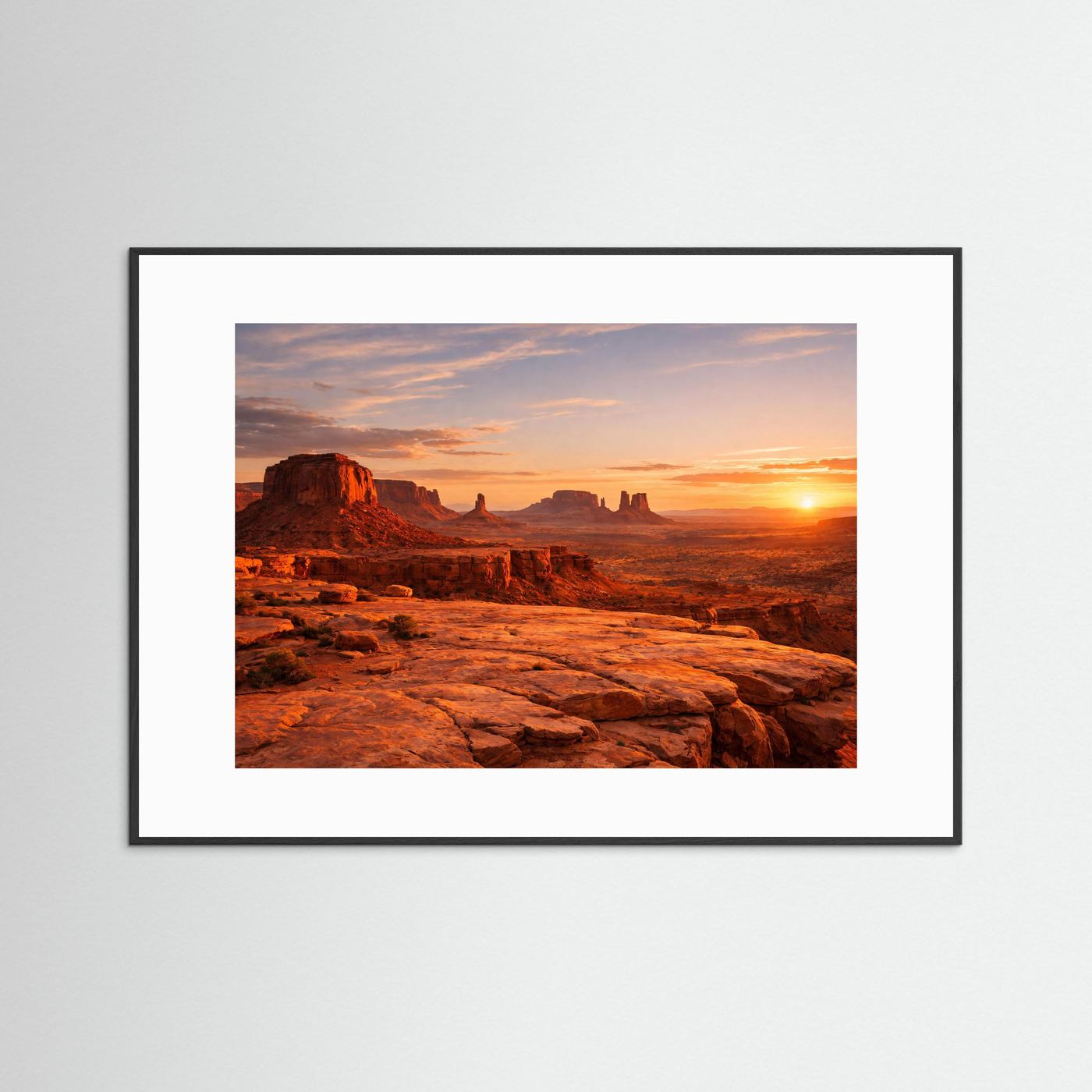 Majastätischer Sonnenuntergang im Canyon | Panorama Wüste & Natur Poster Querformat